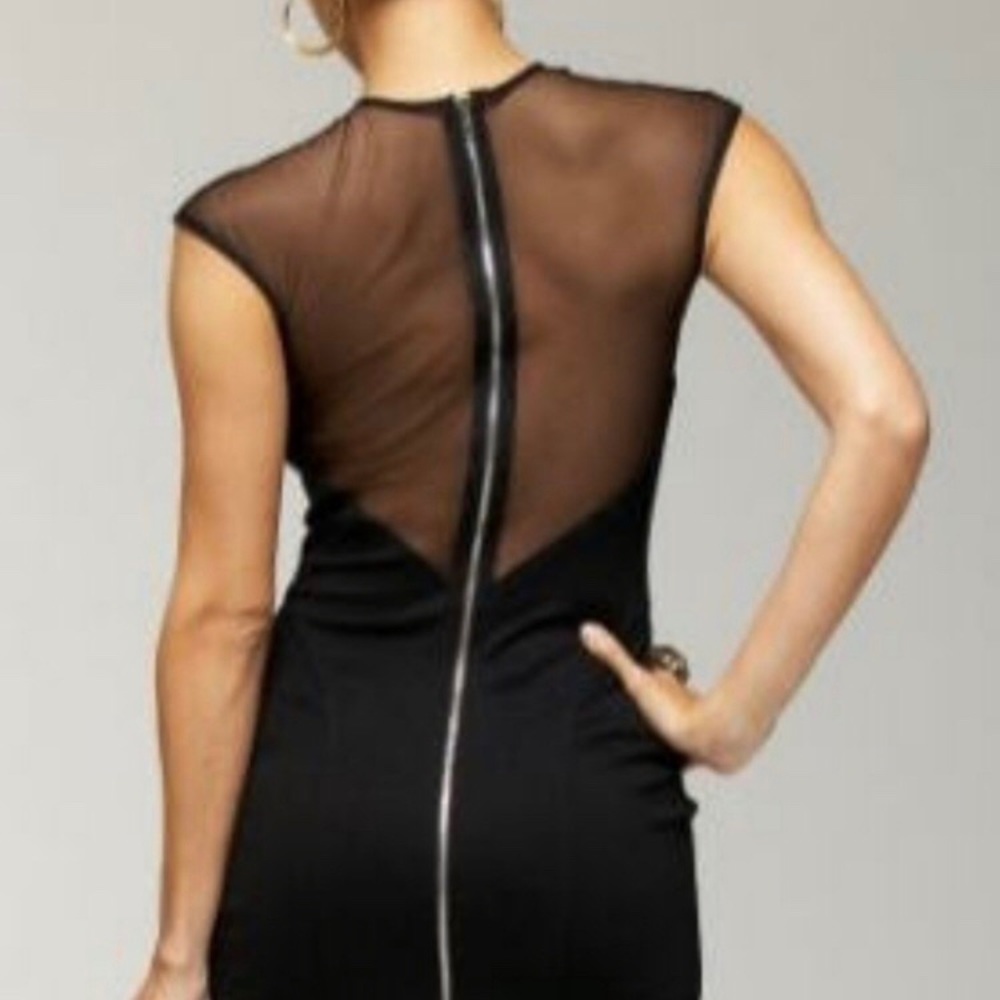 BEBE KARDASHIANS BLACK BODY-CON MINI DRESS